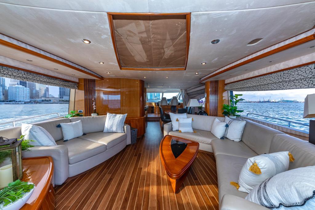 Swim platform on 84 ft Sunseeker yacht Miami