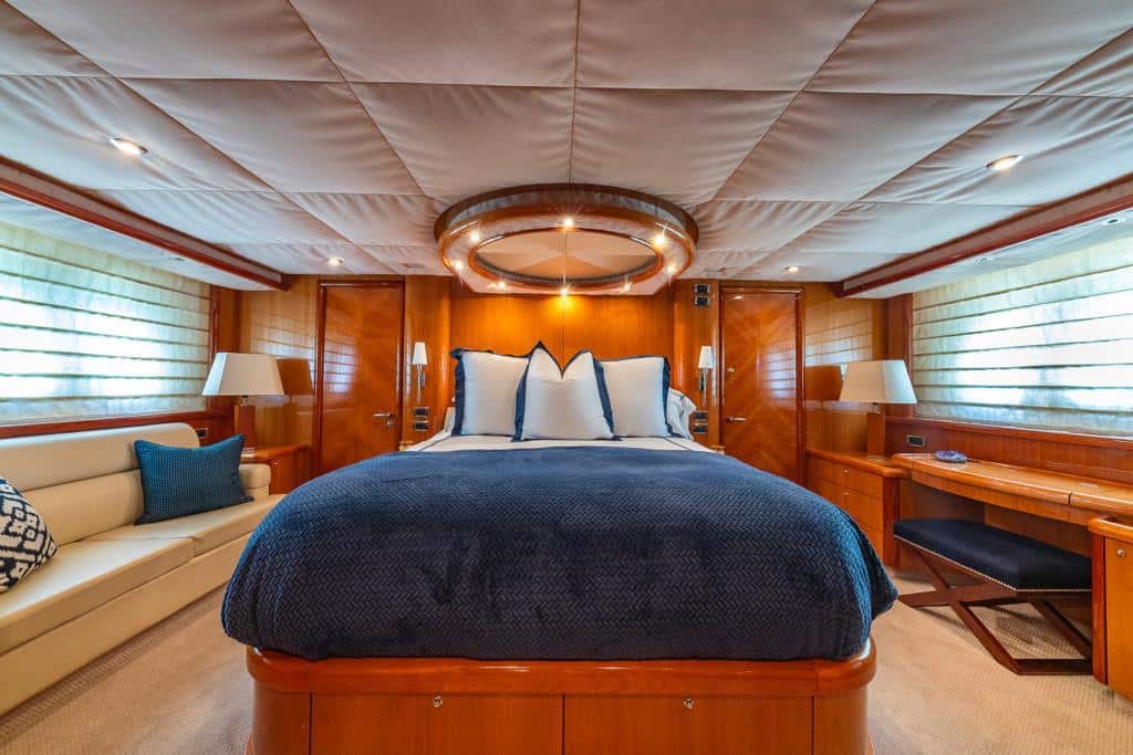Cabin interior on 84 ft Sunseeker yacht Miami