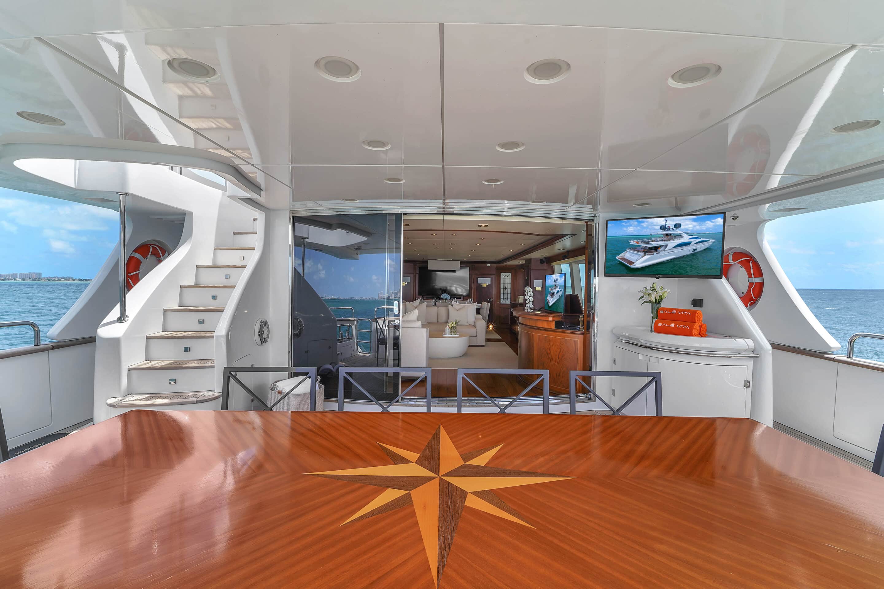 Cabin interior on 105 ft Azimut SV yacht Miami