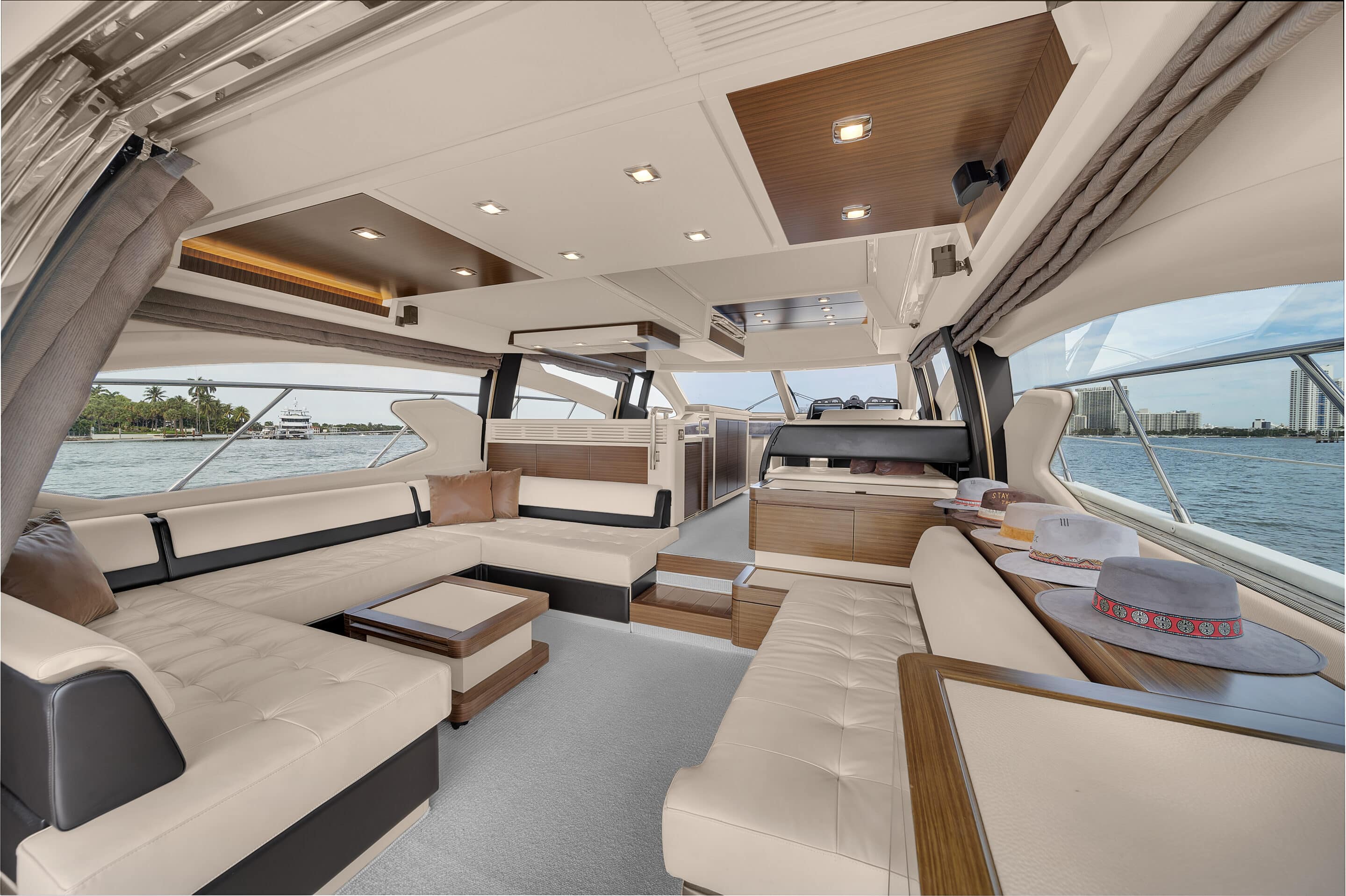 Cabin interior on 64 ft Azimut Deon yacht Miami