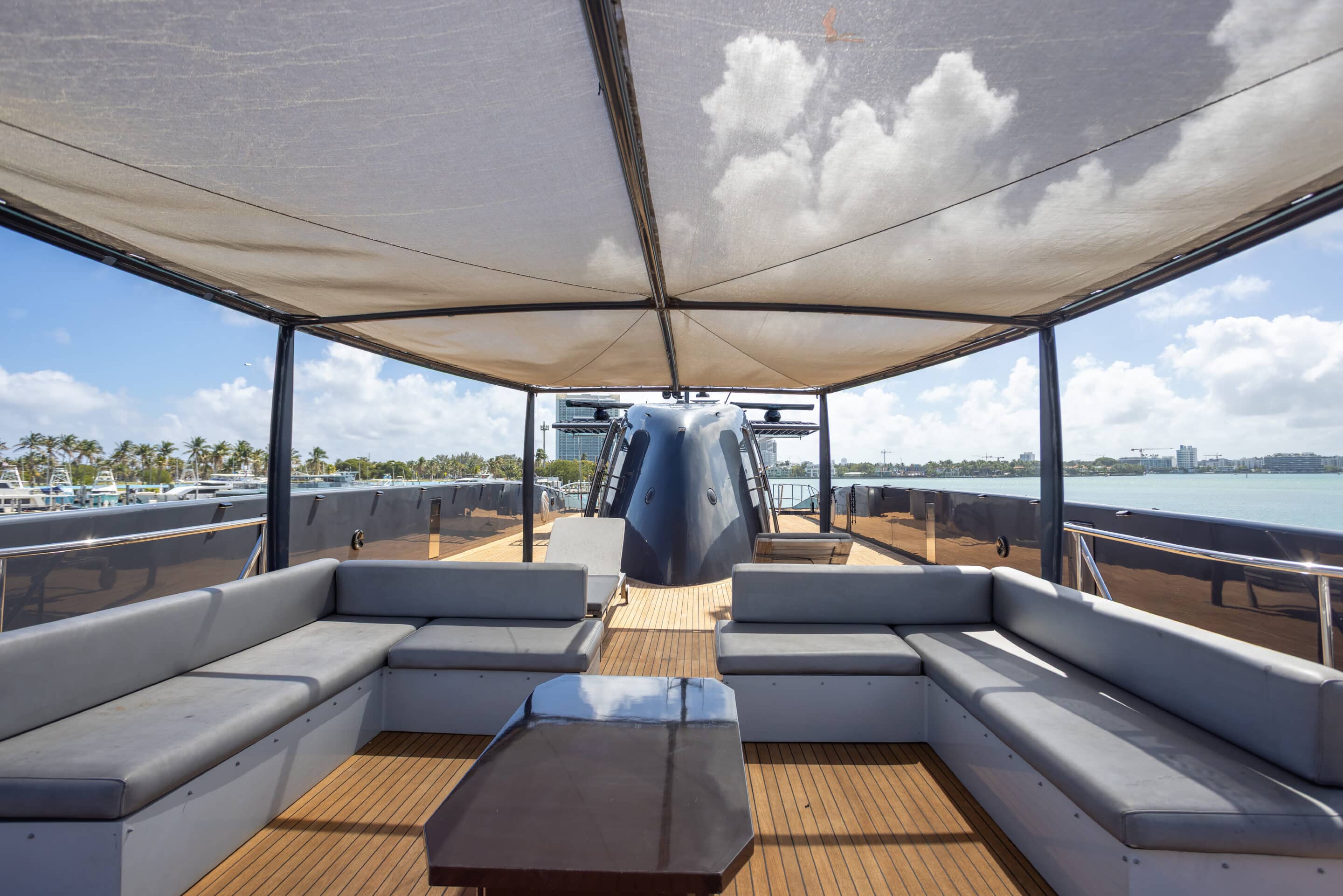 Cabin interior on 135 ft Baglietto Matrix yacht Miami