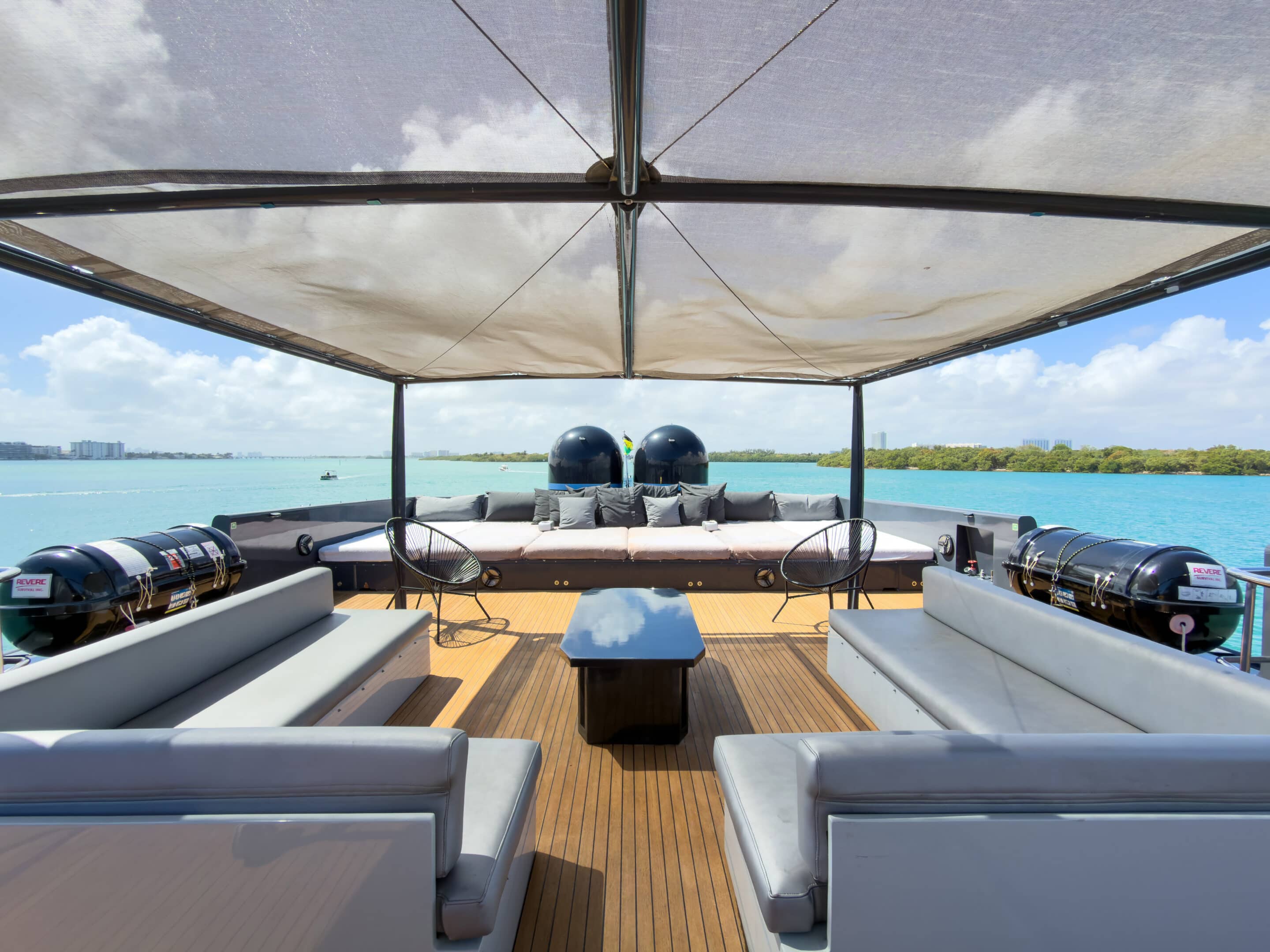 Swim platform on 135 ft Baglietto Matrix yacht Miami