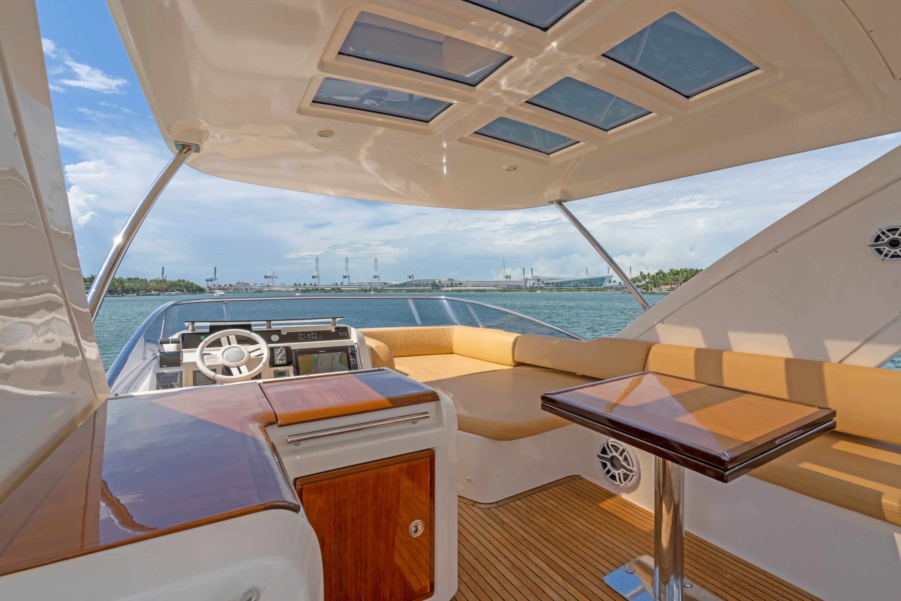 Swim platform on 60 ft Azimut Freedom yacht Miami